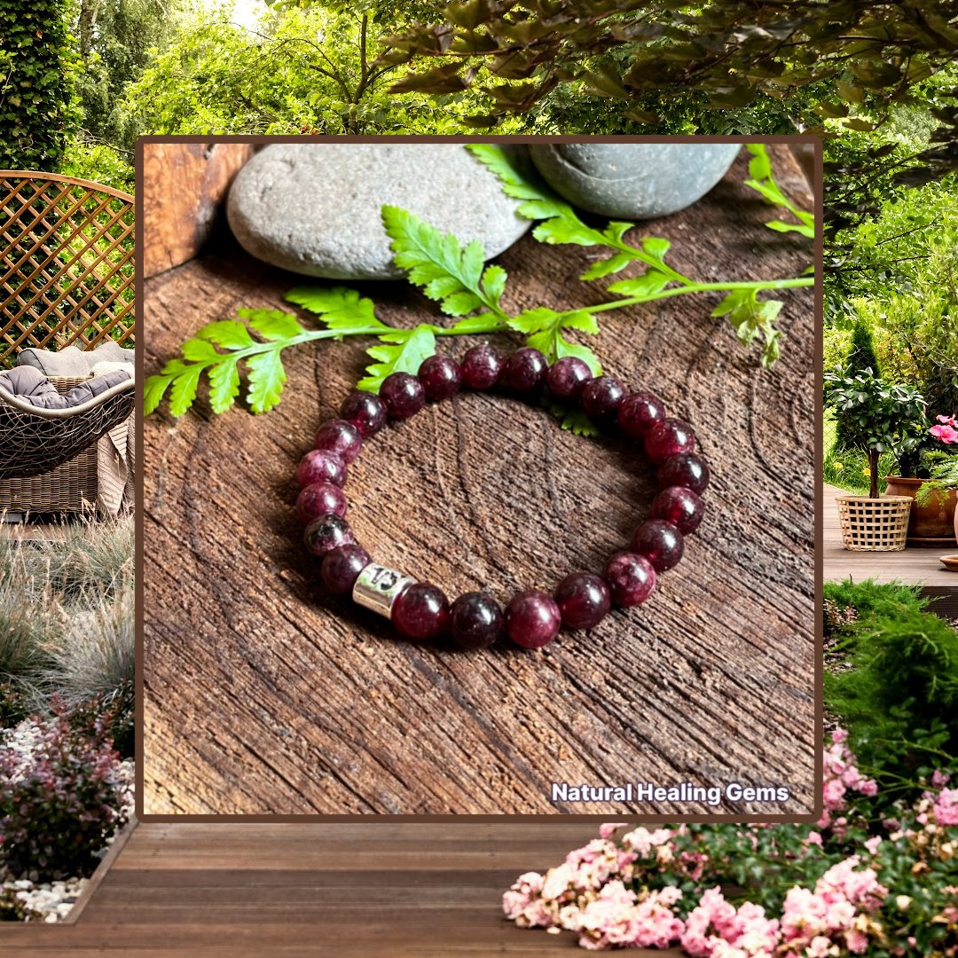 Garnet stone bracelet discount